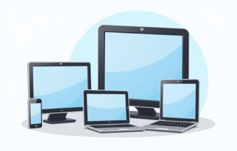 Vários dispositivos (telefone, tablet, laptop)
