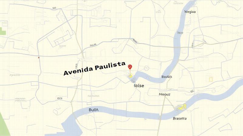Imagem representativa do mapa da Avenida Paulista